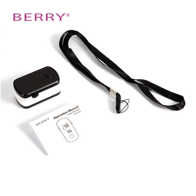 Black Fingertip Pulse Oximeter Vertical Screen Removable Battery