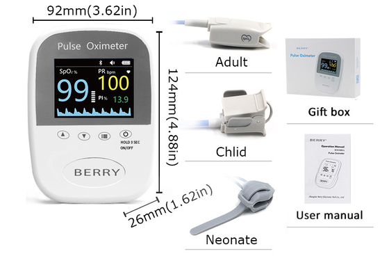 Medical Use Finger Pulse Oximeter 8 Hours Battery Life Accurate ±2%